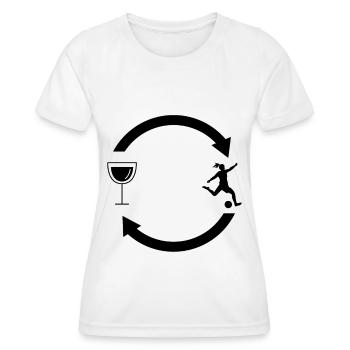 Wine Load Arrows and Football 2 - - Women's Functional T-Shirt - white - Front - AI Model Female 172 dark (172cm)