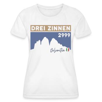 Drei Zinnen Tre Cime Lavaredo Dolomiten Wanderung - Frauen Funktions-T-Shirt - Weiß - Vorne - AI Model Female 172 dark (172cm)