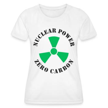Nuclear Power, Zero Carbon - Women's Functional T-Shirt - white - Front - AI Model Female 172 dark (172cm)