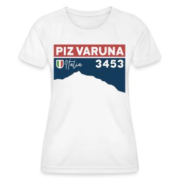 Piz Varuna Ski Touring Ski Resort Hiking Normal Route - Women's Functional T-Shirt - white - Front - AI Model Female 172 dark (172cm)