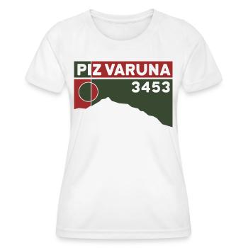Piz Varuna Ski Touring Ski Resort Hiking Normal Route - Women's Functional T-Shirt - white - Front - AI Model Female 172 dark (172cm)