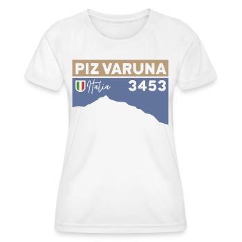 Piz Varuna Ski Touring Ski Resort Hiking Normal Route - Women's Functional T-Shirt - white - Front - AI Model Female 172 dark (172cm)