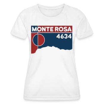 Monte Rosa Massif Dufourspitze Keepsake Souvenir - Women's Functional T-Shirt - white - Front - AI Model Female 172 dark (172cm)