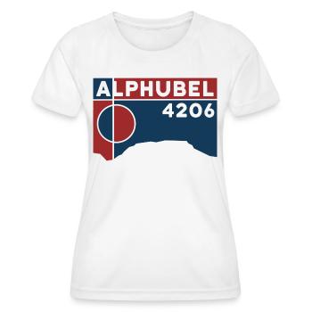 Alphubel ascent with mountain guide Route Zermatt - Women's Functional T-Shirt - white - Front - AI Model Female 172 dark (172cm)