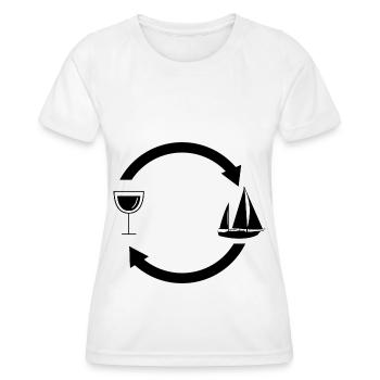 Flèches de chargement de vin et voile - - T-shirt sport Femme - blanc - Devant - AI Model Female 172 dark (172cm)
