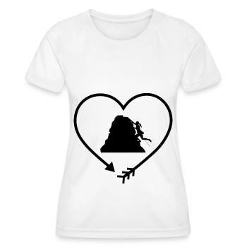 Pfeil in Heartshape und Klettern 1 - - Frauen Funktions-T-Shirt - Weiß - Vorne - AI Model Female 172 dark (172cm)