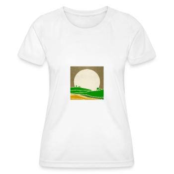 Retro Sunset - Frauen Funktions-T-Shirt - Weiß - Vorne - AI Model Female 172 dark (172cm)