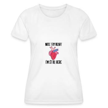 Heart attack-open - Women's Functional T-Shirt - white - Front - AI Model Female 172 dark (172cm)
