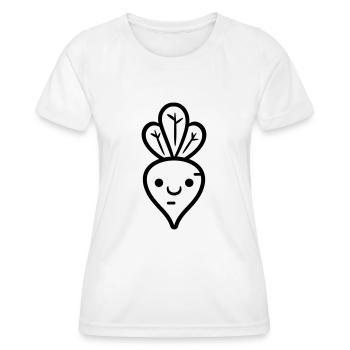 Carotte - T-shirt sport Femme - blanc - Devant - AI Model Female 172 dark (172cm)