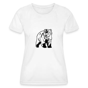 Grizzly - Bear - Bär - Frauen Funktions-T-Shirt - Weiß - Vorne - AI Model Female 172 dark (172cm)