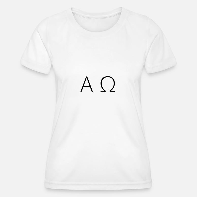 Alpha and Omega - Women's Functional T-Shirt - white