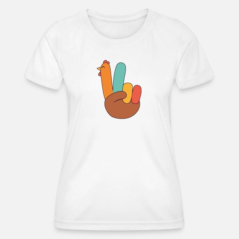 Thanksgiving Gift Gobble Funny Graphic - Women's Functional T-Shirt - white