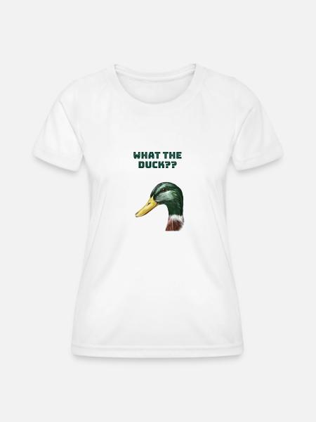 What the duck?? - Frauen Funktions-T-Shirt - Weiß