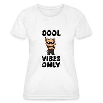 dog cool - Women's Functional T-Shirt - white - Front - AI Model Female 172 dark (172cm)