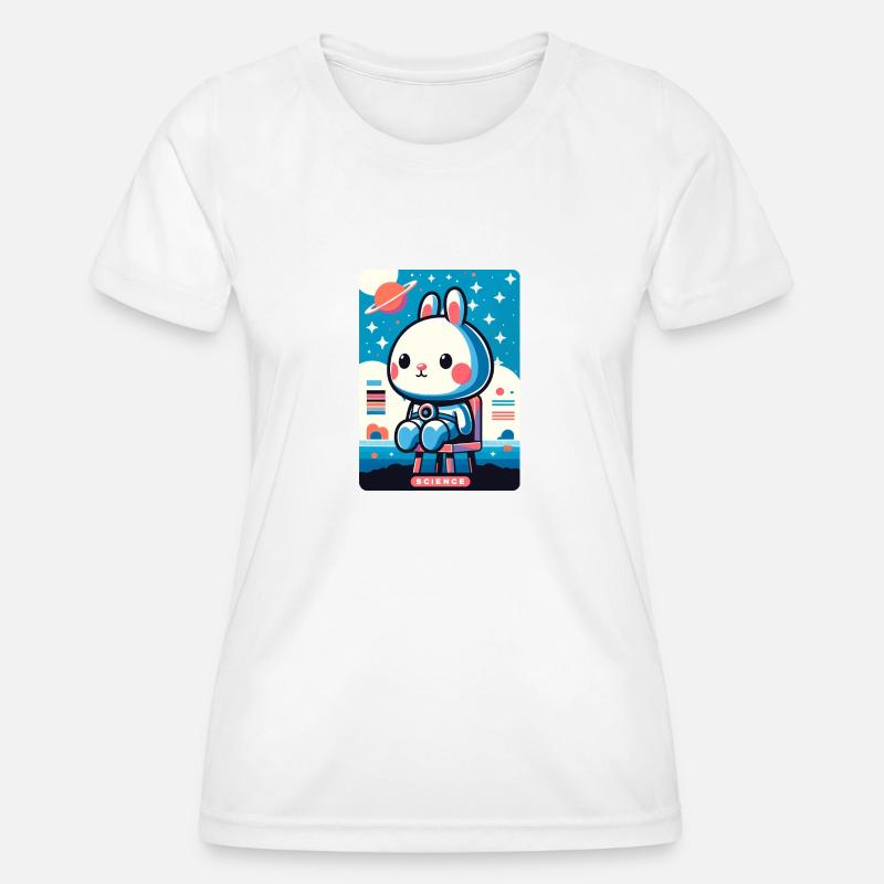 Space Explorer Bunny - Women's Functional T-Shirt - white