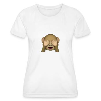 Emoi- Affengesicht - Frauen Funktions-T-Shirt - Weiß - Vorne - AI Model Female 172 dark (172cm)