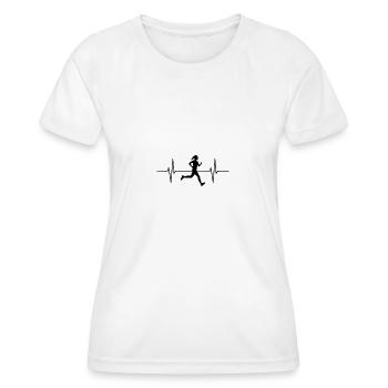 Herzschlag Läuferin - Frauen Funktions-T-Shirt - Weiß - Vorne - AI Model Female 172 dark (172cm)