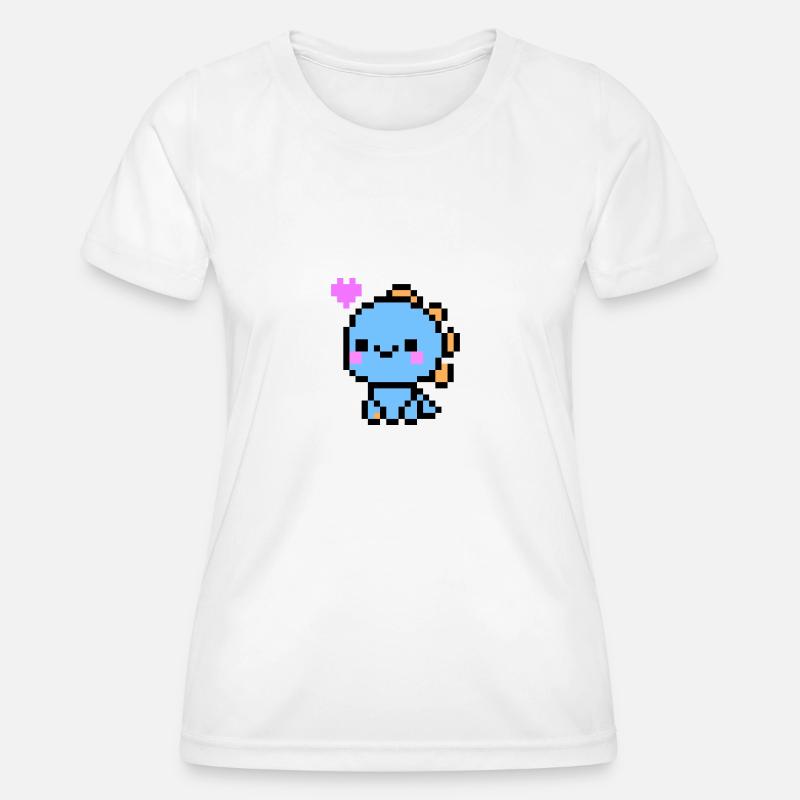 Cute Light Blue Dino - Women's Functional T-Shirt - white