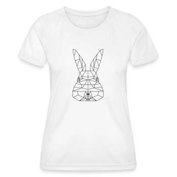 Ostern Hase Polygon - Frauen Funktions-T-Shirt - Weiß - Vorne - AI Model Female 172 dark (172cm)