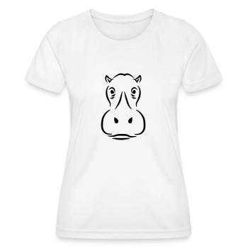 Hippo - Women's Functional T-Shirt - white - Front - AI Model Female 172 dark (172cm)