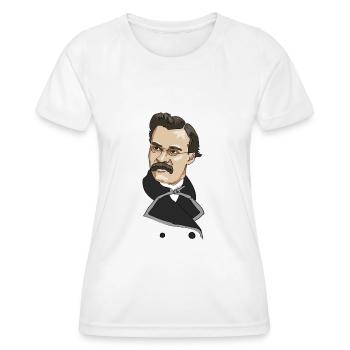 Nietzsche - T-shirt sport Femme - blanc - Devant - AI Model Female 172 dark (172cm)