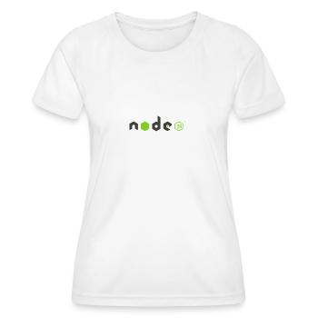 Node JS - Women's Functional T-Shirt - white - Front - AI Model Female 172 dark (172cm)