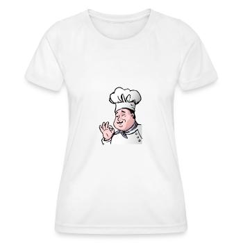 Chef de cuisine - T-shirt sport Femme - blanc - Devant - AI Model Female 172 dark (172cm)