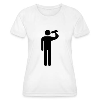 Saufen - Frauen Funktions-T-Shirt - Weiß - Vorne - AI Model Female 172 dark (172cm)