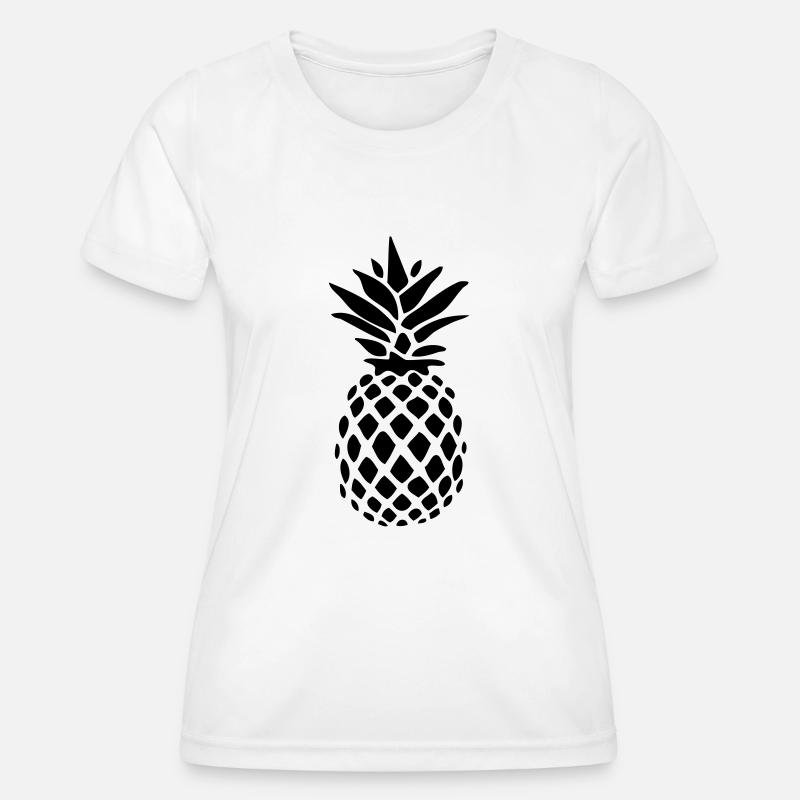 Pineapple black silhouette - Women's Functional T-Shirt - white