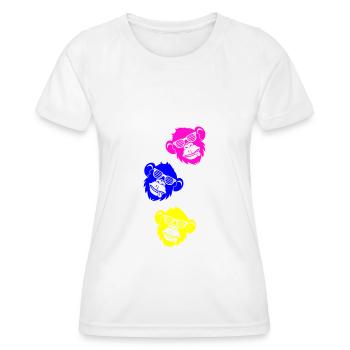 Affe Cool Kopf - Frauen Funktions-T-Shirt - Weiß - Vorne - AI Model Female 172 dark (172cm)