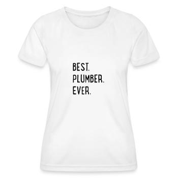 Plombiers - T-shirt sport Femme - blanc - Devant - AI Model Female 172 dark (172cm)