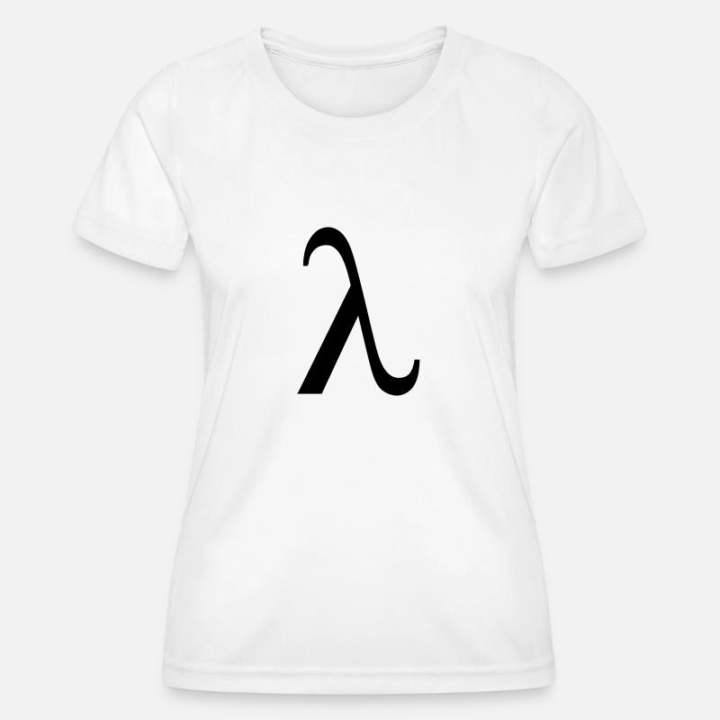 Lambda - Frauen Funktions-T-Shirt - Weiß