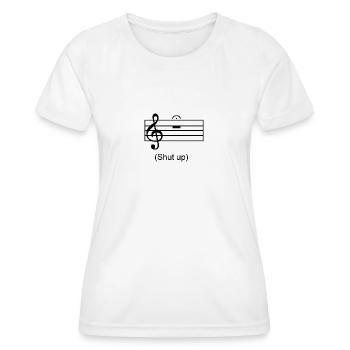Shut up - Frauen Funktions-T-Shirt - Weiß - Vorne - AI Model Female 172 dark (172cm)