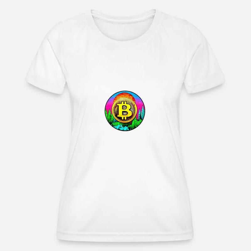Bitcoin Nature 2 - Women's Functional T-Shirt - white