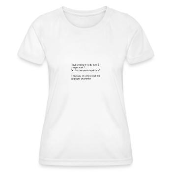 Plaquer - T-shirt sport Femme - blanc - Devant - AI Model Female 172 dark (172cm)
