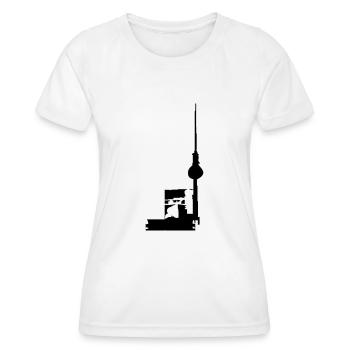berlin - Frauen Funktions-T-Shirt - Weiß - Vorne - AI Model Female 172 dark (172cm)