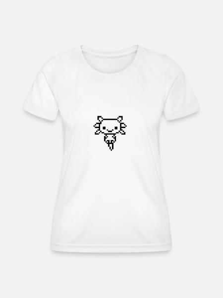 Axolotl Pixelart - Frauen Funktions-T-Shirt - Weiß