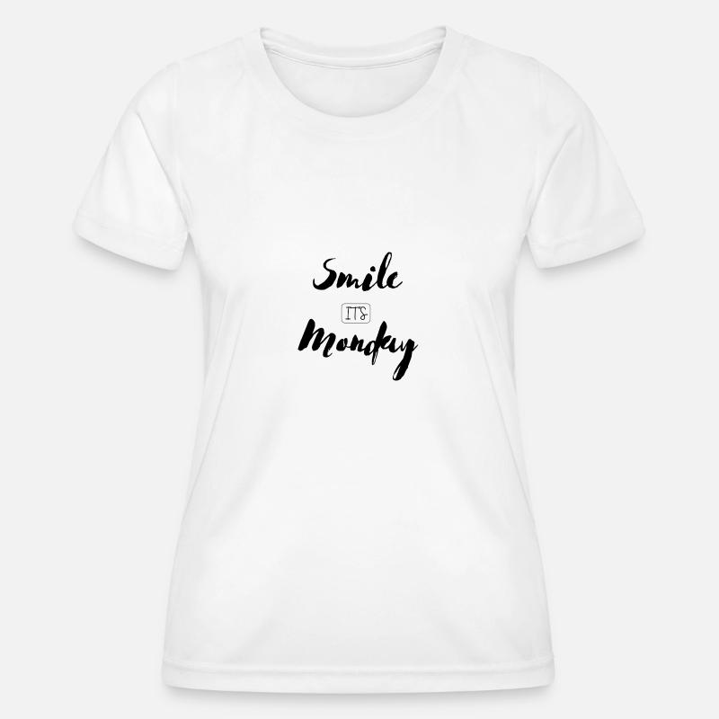 Smile It's Monday - Women's Functional T-Shirt - white