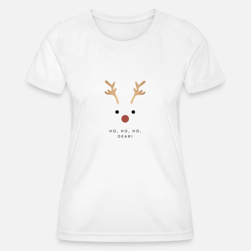 HoHoHo Dear Christmas - Women's Functional T-Shirt - white