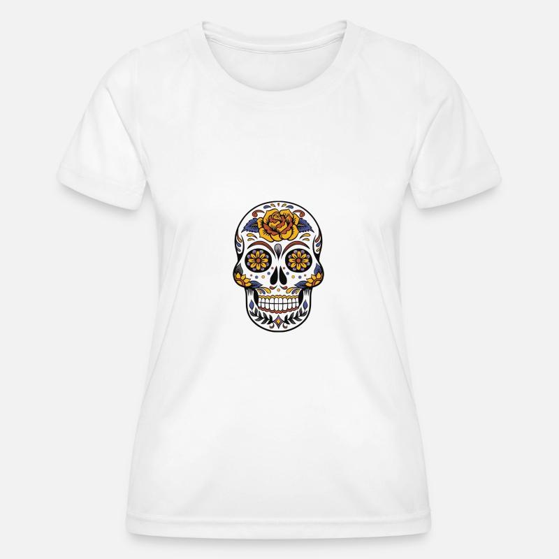 Mexican skull - Women's Functional T-Shirt - white
