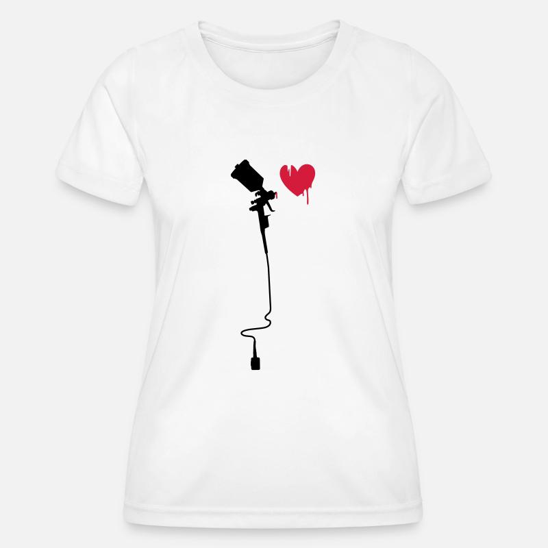 airbrushherz_2f - Women's Functional T-Shirt - white