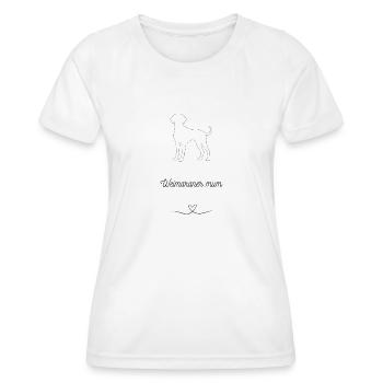 Maman braque de weimar - T-shirt sport Femme - blanc - Devant - AI Model Female 172 dark (172cm)