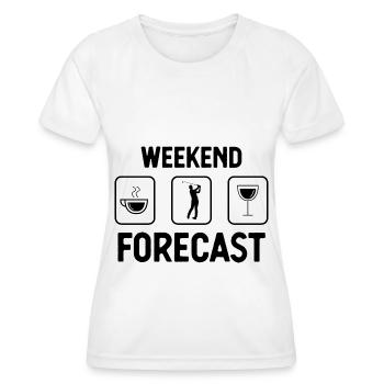 Weekend Forecast - - Women's Functional T-Shirt - white - Front - AI Model Female 172 dark (172cm)