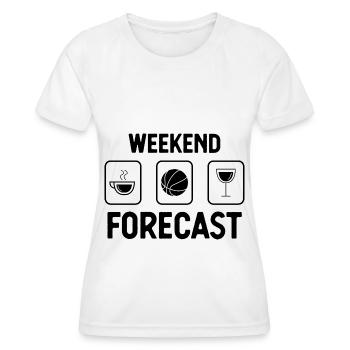 Wochenendprognose - - Frauen Funktions-T-Shirt - Weiß - Vorne - AI Model Female 172 dark (172cm)