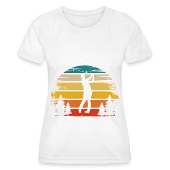 Retro Sonne und Golf - - Frauen Funktions-T-Shirt - Weiß - Vorne - AI Model Female 172 dark (172cm)