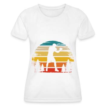 Retro Sun Boxing - Bo - Women's Functional T-Shirt - white - Front - AI Model Female 172 dark (172cm)