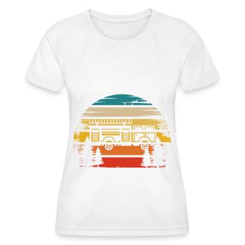 Retro Sun and Fire Brigader - (2) - Women's Functional T-Shirt - white - Front - AI Model Female 172 dark (172cm)