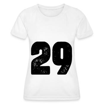 29 Zahl Trikot - Frauen Funktions-T-Shirt - Weiß - Vorne - AI Model Female 172 dark (172cm)