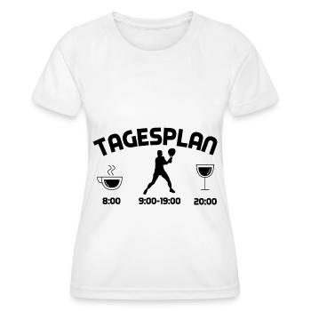 Tagsplan 1 - (2) - Frauen Funktions-T-Shirt - Weiß - Vorne - AI Model Female 172 dark (172cm)