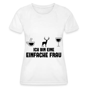 Ich bin ein Einfache Frau 1 - - Frauen Funktions-T-Shirt - Weiß - Vorne - AI Model Female 172 dark (172cm)